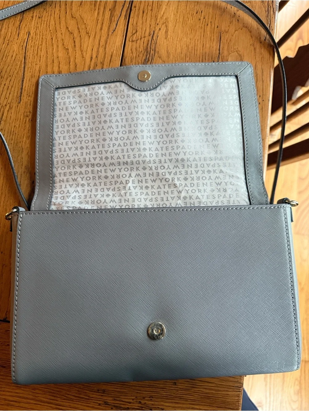 kate Spade Gray Leather Crossbody Bag
